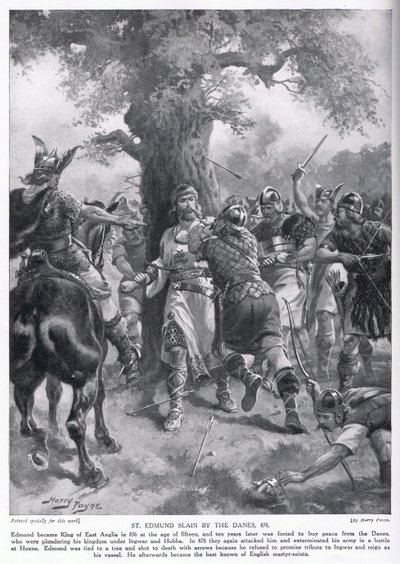 St Edmund Slain by the Danes AD870 by Henry A. Payne